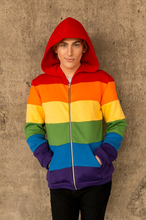 Gay pride flag hoodie