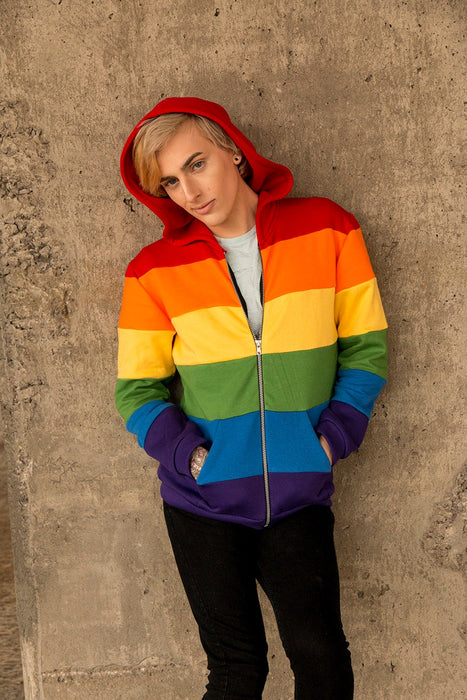 Gay pride flag hoodie