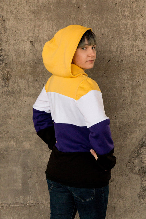 Non-binary pride flag hoodie