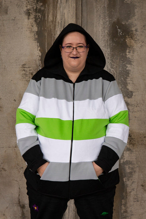 Agender pride flag hoodie