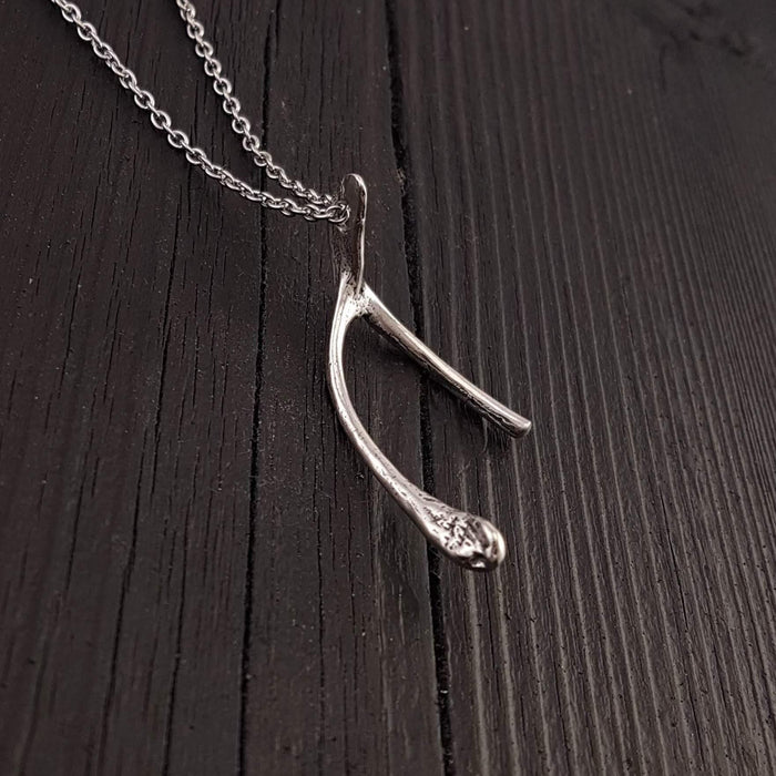 Broken Wishbone Necklace