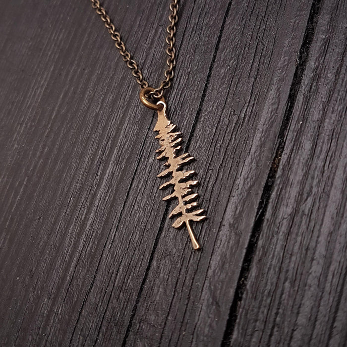 Spruce Tree Silhouette Sitka Pendant