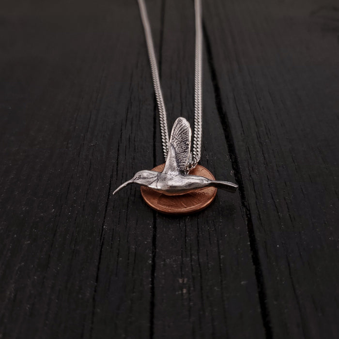 Hummingbird Charm Pendant Necklace