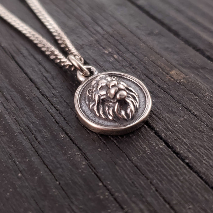 African Lion Charm Necklace