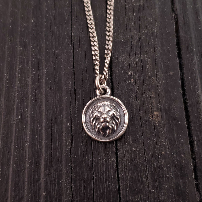 African Lion Charm Necklace