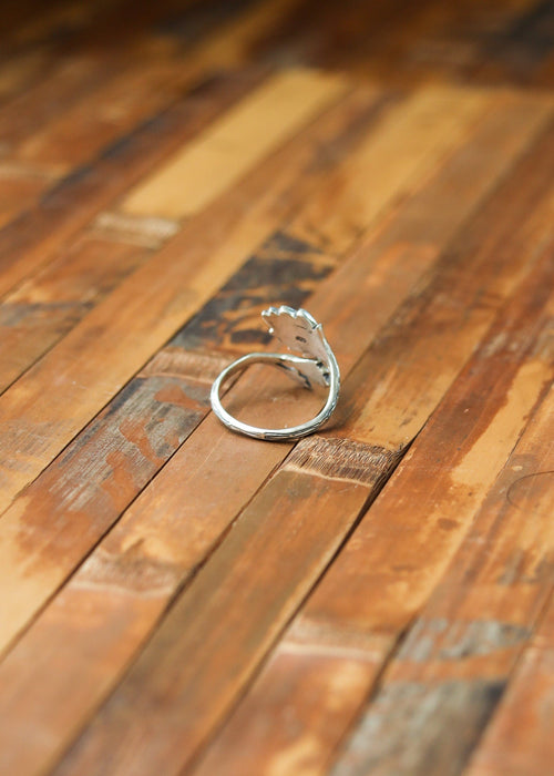 Adjustable Leaf Ring | Sterling Silver Branch Nature Jewelry