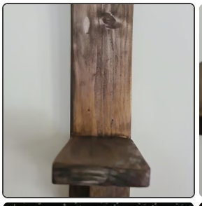 Pair of wooden (2), 11 inch wall sconces, hand made to order, reclaimed wood