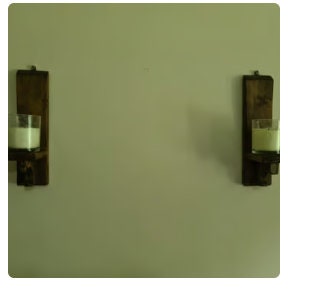 Pair of wooden (2), 11 inch wall sconces, hand made to order, reclaimed wood