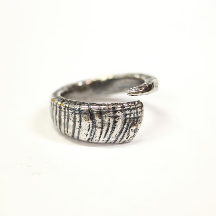Ram Horn Ring – Artisan Crafted Bronze Ring With Natural Texture & Leadership Jewelry
