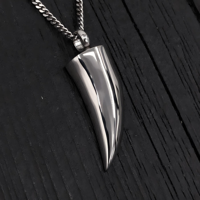 Wolf Tooth Cremation Necklace – Memorial Keepsake That Holds Ashes