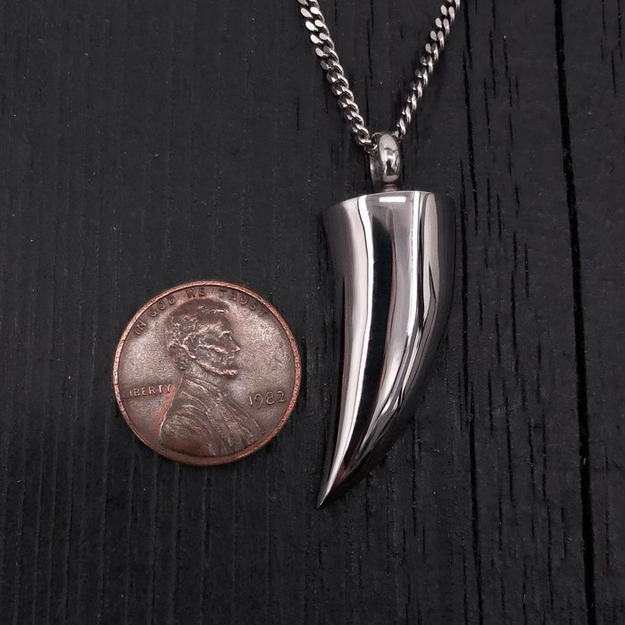 Wolf Tooth Cremation Necklace – Memorial Keepsake That Holds Ashes