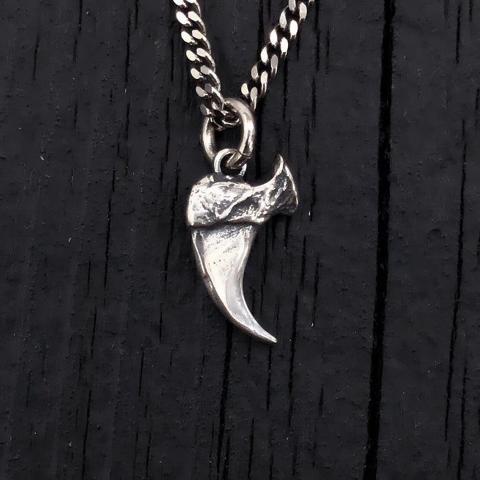 Cat Claw Necklace - Sterling Silver Charm With Oxidized Finish Pendant
