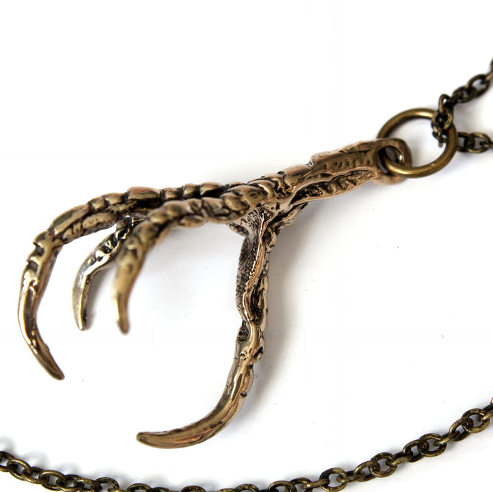 Raven Claw Necklace - Handcrafted Oxidized Claw Charm by Moon Raven Designs