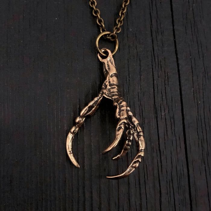 Raven Claw Necklace Crow Claw Necklace Bird Claw Pendant Necklace - Moon Raven Designs