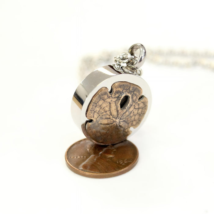 Sand Dollar Cremation Necklace – Nautical Memorial Urn Pendant