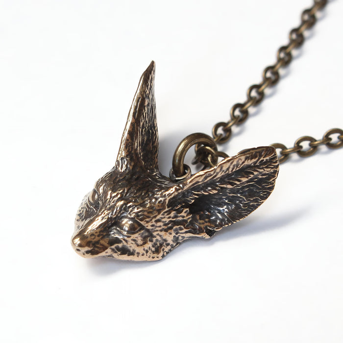 Fennec Fox Necklace – Handcrafted Fox Pendant by Moon Raven Designs