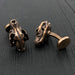 Wolf Skull Cufflinks Bronze Wolf Skull Cuff Links Wolf Skull Jewelry Mens Accessories - Moon Raven Designs