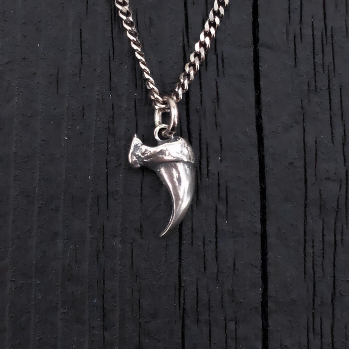 Cat Claw Necklace - Sterling Silver Charm With Oxidized Finish Pendant