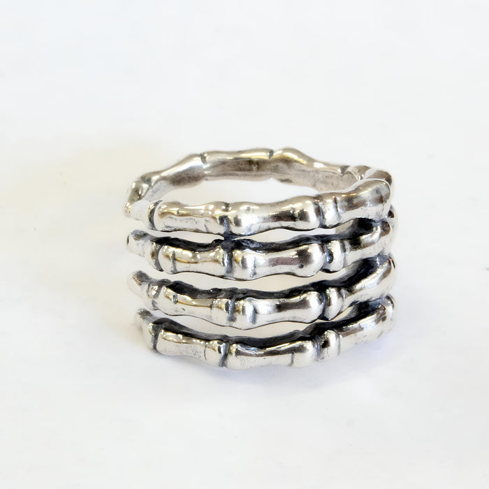 Sterling Silver Skeleton Ring – Anatomical Hand Band, Macabre Bone Jewelry