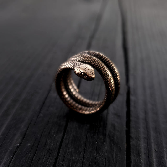 Colubrid Snake Wrap Ring - Moon Raven Designs