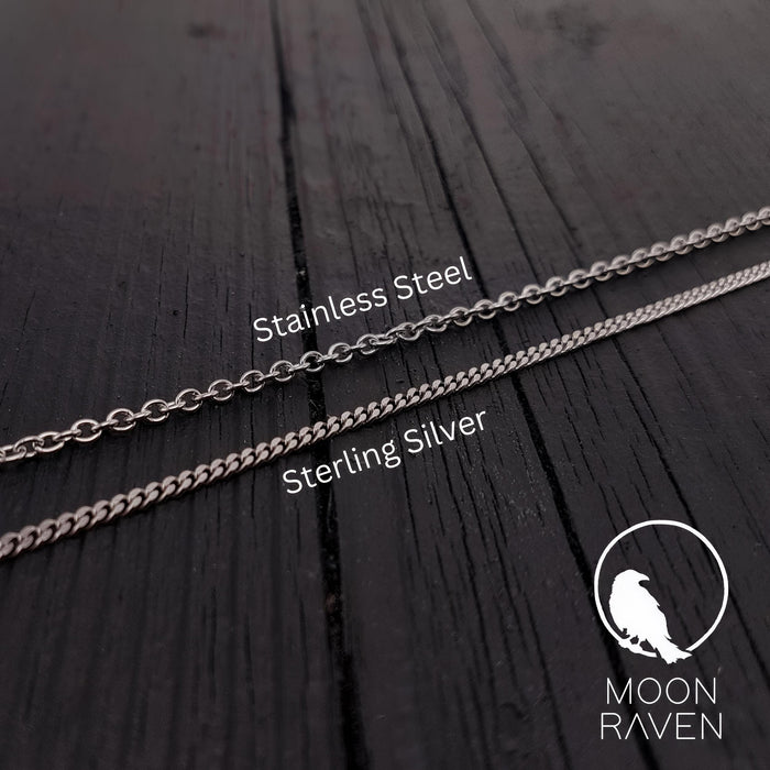 Rattlesnake Fang Necklace - Sterling Silver Viper Fang Pendant by Moon Raven Designs
