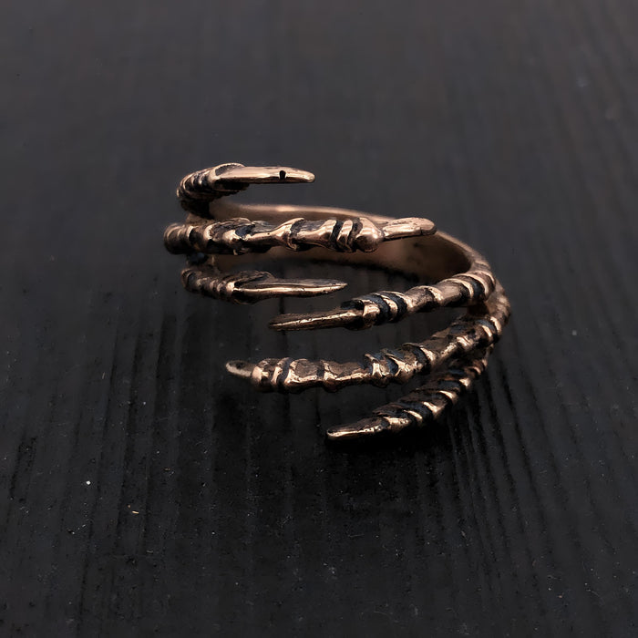 Raven Claw Ring – Double Claw Design, Gothic Statement Jewelry by Moon Raven