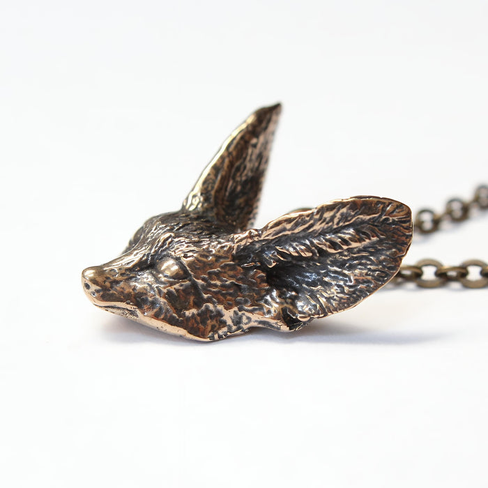 Fennec Fox Necklace – Handcrafted Fox Pendant by Moon Raven Designs