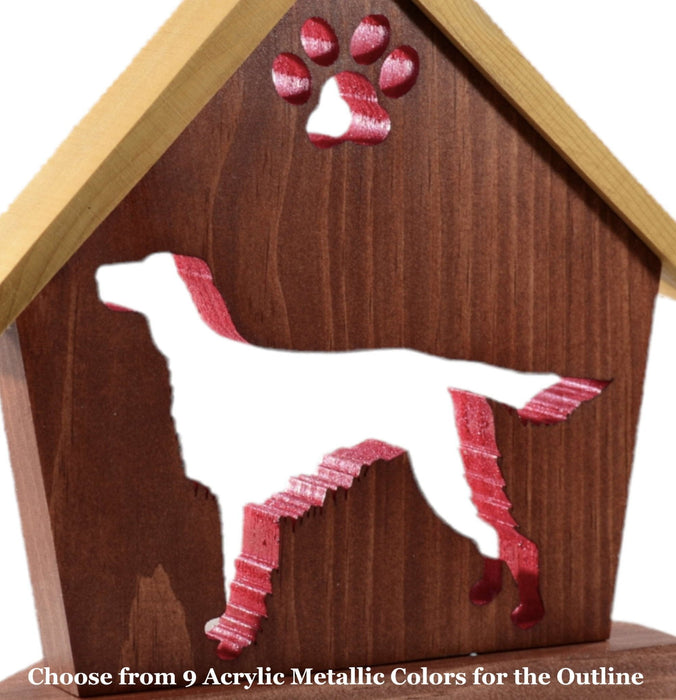IRISH SETTER Personalized Dog Memorial Gift | Doghouse LED Tealight - DogPound Creations