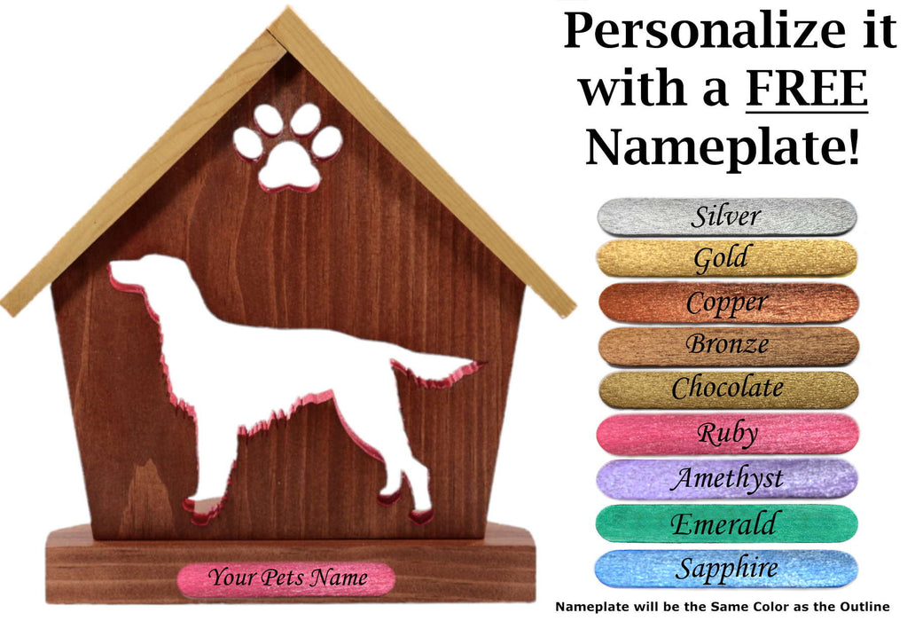 IRISH SETTER Personalized Dog Memorial Gift | Doghouse LED Tealight - DogPound Creations