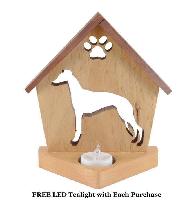 ITALIAN GREYHOUND Personalized Dog Memorial Gift | Doghouse LED Tealight - DogPound Creations