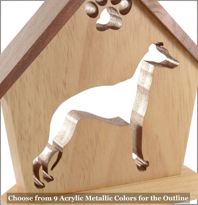 ITALIAN GREYHOUND Personalized Dog Memorial Gift | Doghouse LED Tealight - DogPound Creations
