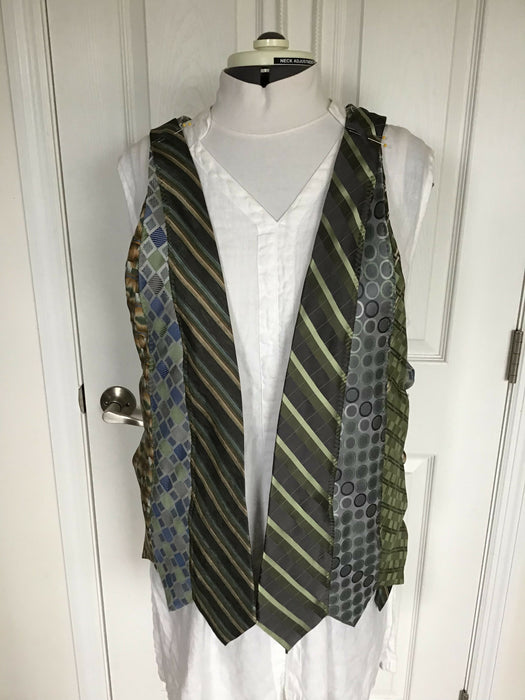 Upcycled tie vest, customized size