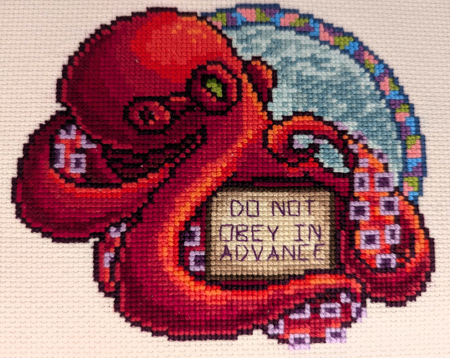 Portal Octopus Cross Stitch Art