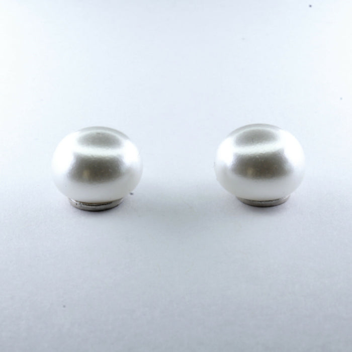 Fresh Water Pearl Earrings in 2 colors and 3 sizes or as a 6 pack. Magnetic, Hypoallergenic Surgical Steel Stud or Clip-on