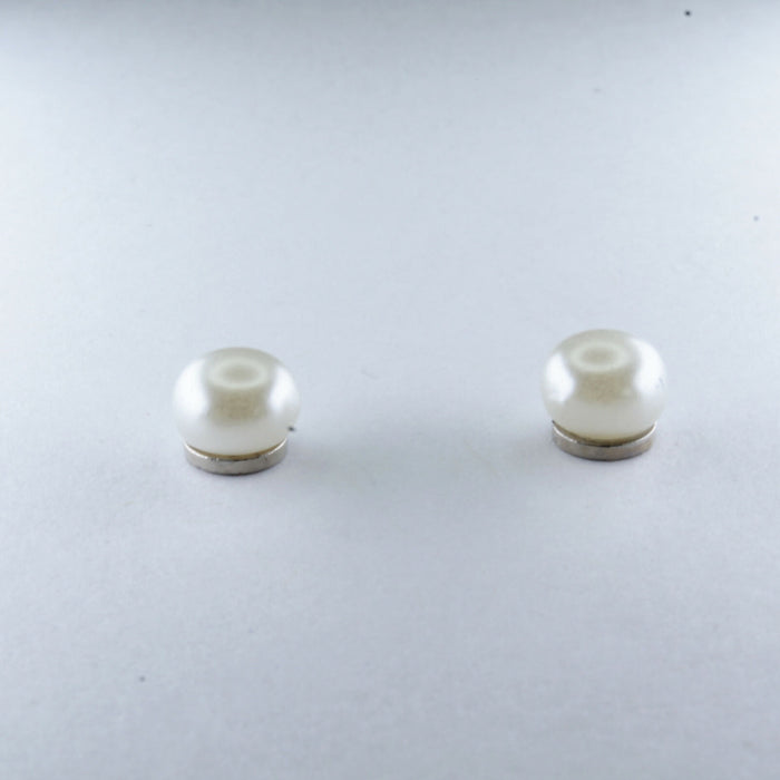 Fresh Water Pearl Earrings in 2 colors and 3 sizes or as a 6 pack. Magnetic, Hypoallergenic Surgical Steel Stud or Clip-on