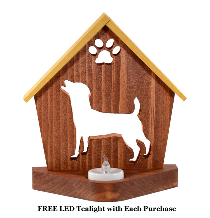 JACK RUSSELL Personalized Dog Memorial Gift | Doghouse LED Tealight - DogPound Creations