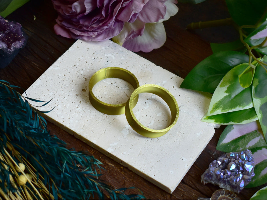 Ear Tunnels 10-100mm Gold | Pair |Ultra Light Thin-wall Ear Plugs | Gauge Earrings | Gauged Plugs