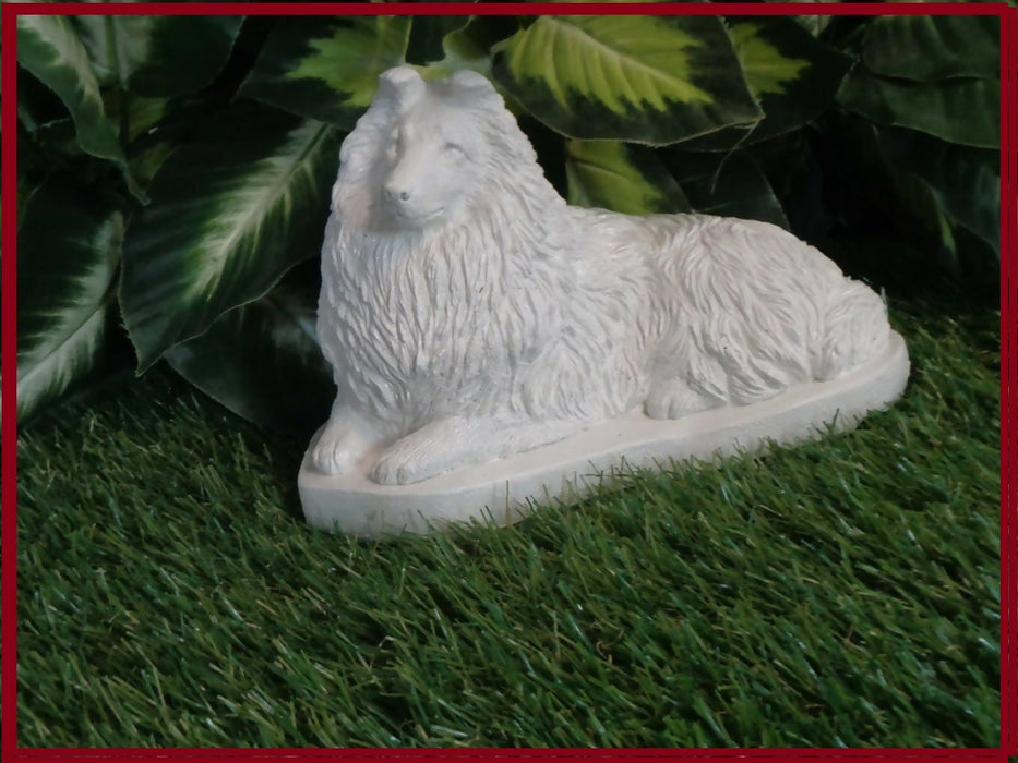 Concrete Sheltie Shetland Sheepdog statue figurine garden decor pet loss memorial Sheltie lovers gift Various Finishes