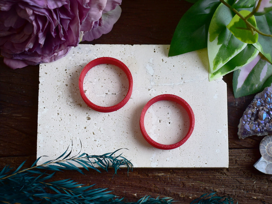 Ear Tunnels 10-100mm Red | Pair | Ultra Light Thin-wall Ear Plugs | Gauge Earrings | Gauged Plugs