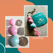 Keychains Custom - Tiered 3 Bead Keychain with Lobster Claw Swivel Hook