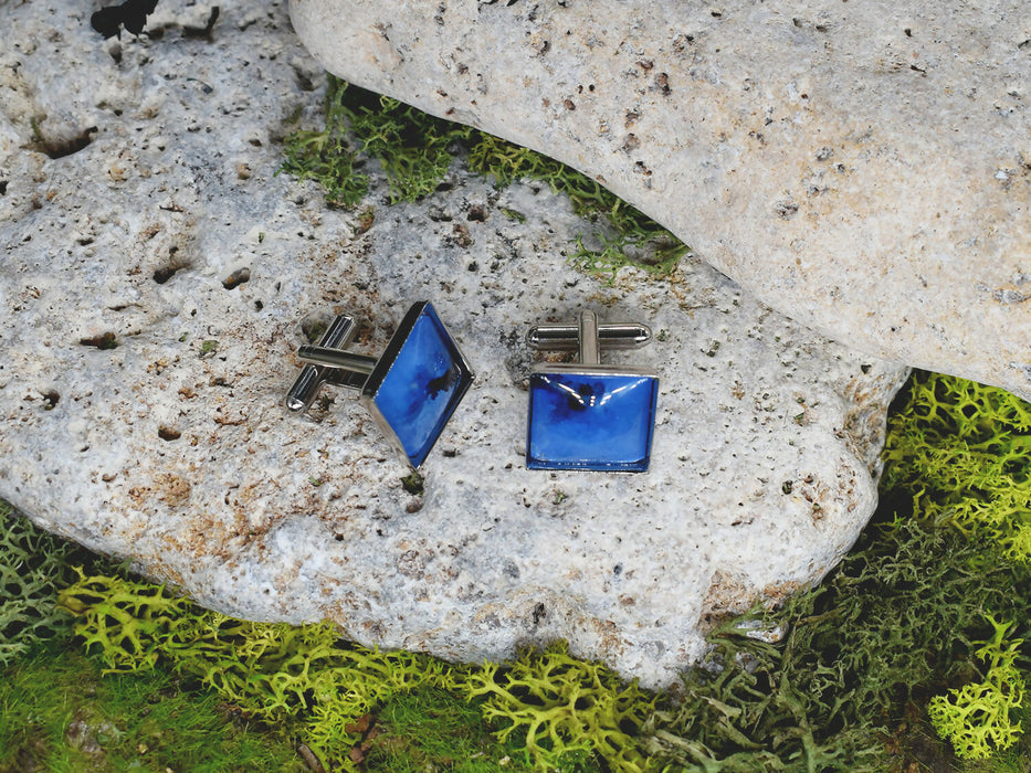 Cufflinks with Painted Glass #39