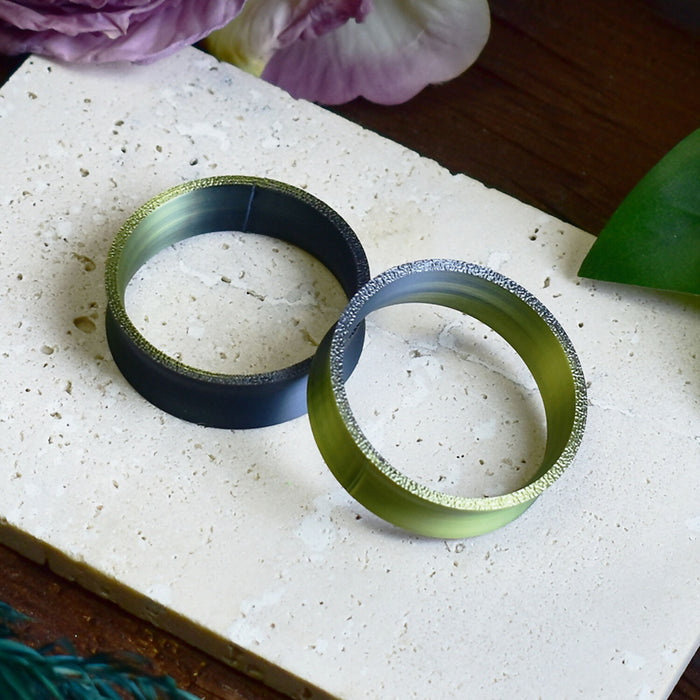 Ear Tunnels 10-100mm Black Gold | Pair | Ultra Light Thin-wall Ear Plugs | Gauge Earrings | Gauged Plugs