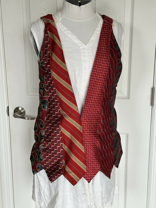 Upcycled tie vest, customized size