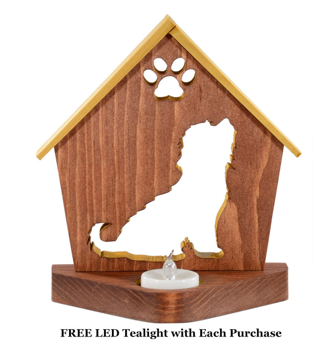LHASA APSO Personalized Dog Memorial Gift | Doghouse LED Tealight - DogPound Creations
