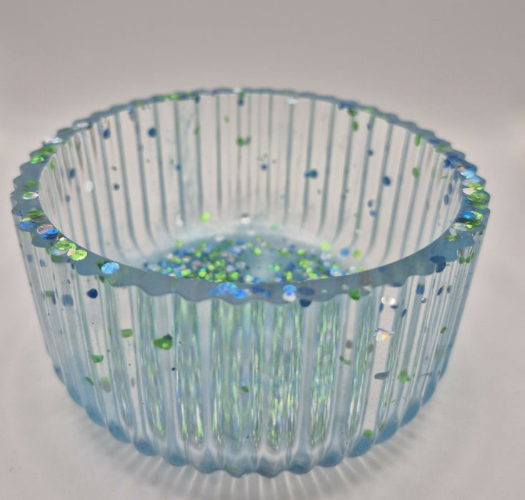 Blue Green Makeup Brush Cup