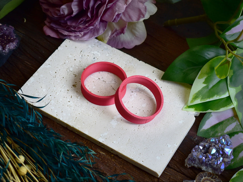 Ear Tunnels 10-100mm Pastel Red | Pair | Ultra Light Thin-wall Ear Plugs | Gauge Earrings | Gauged Plugs