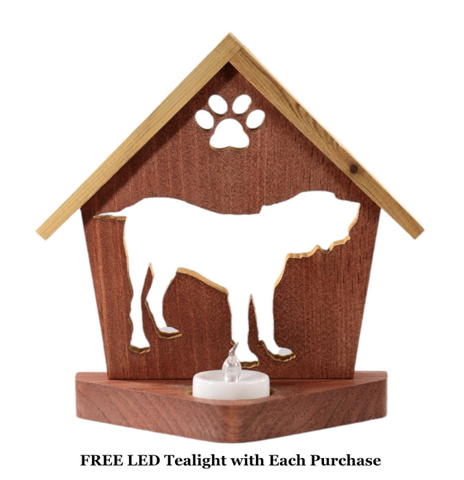 MASTIFF Personalized Dog Memorial Gift | Doghouse LED Tealight - DogPound Creations