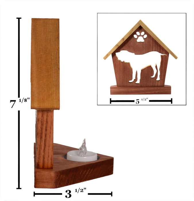 MASTIFF Personalized Dog Memorial Gift | Doghouse LED Tealight - DogPound Creations