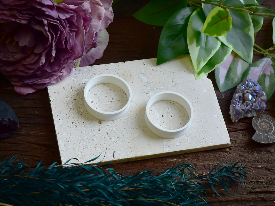 Ear Tunnels 10-100mm Cotton White | Pair | Ultra Light Thin-wall Ear Plugs | Gauge Earrings | Gauged Plugs