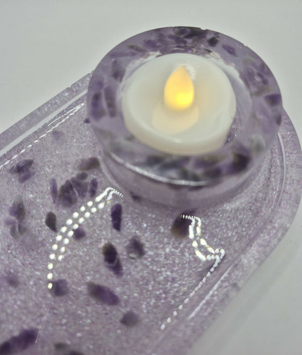 Amethyst Crystal Tealight Tray